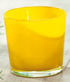 Glas-Übertopf ø 17 Cm 'senf'