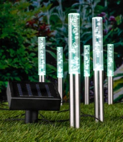 LED Solar 6er Lampenset Bubbles