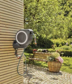 GARDENA® Wand-Schlauchbox RollUp S 15 M Weiß -Gartenpflanzen Geschäft 8983994630174