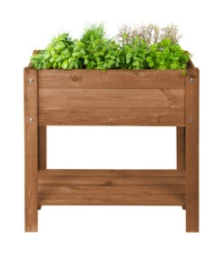 Hochbeet Mit Ablage Dunkelbraun