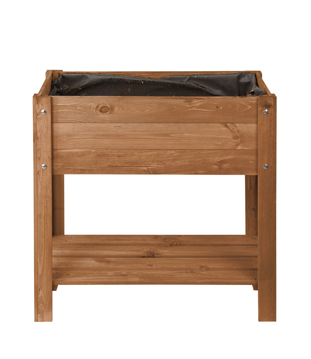 Hochbeet Mit Ablage Dunkelbraun 4 Hochbeet Mit Ablage Dunkelbraun – Bild 2