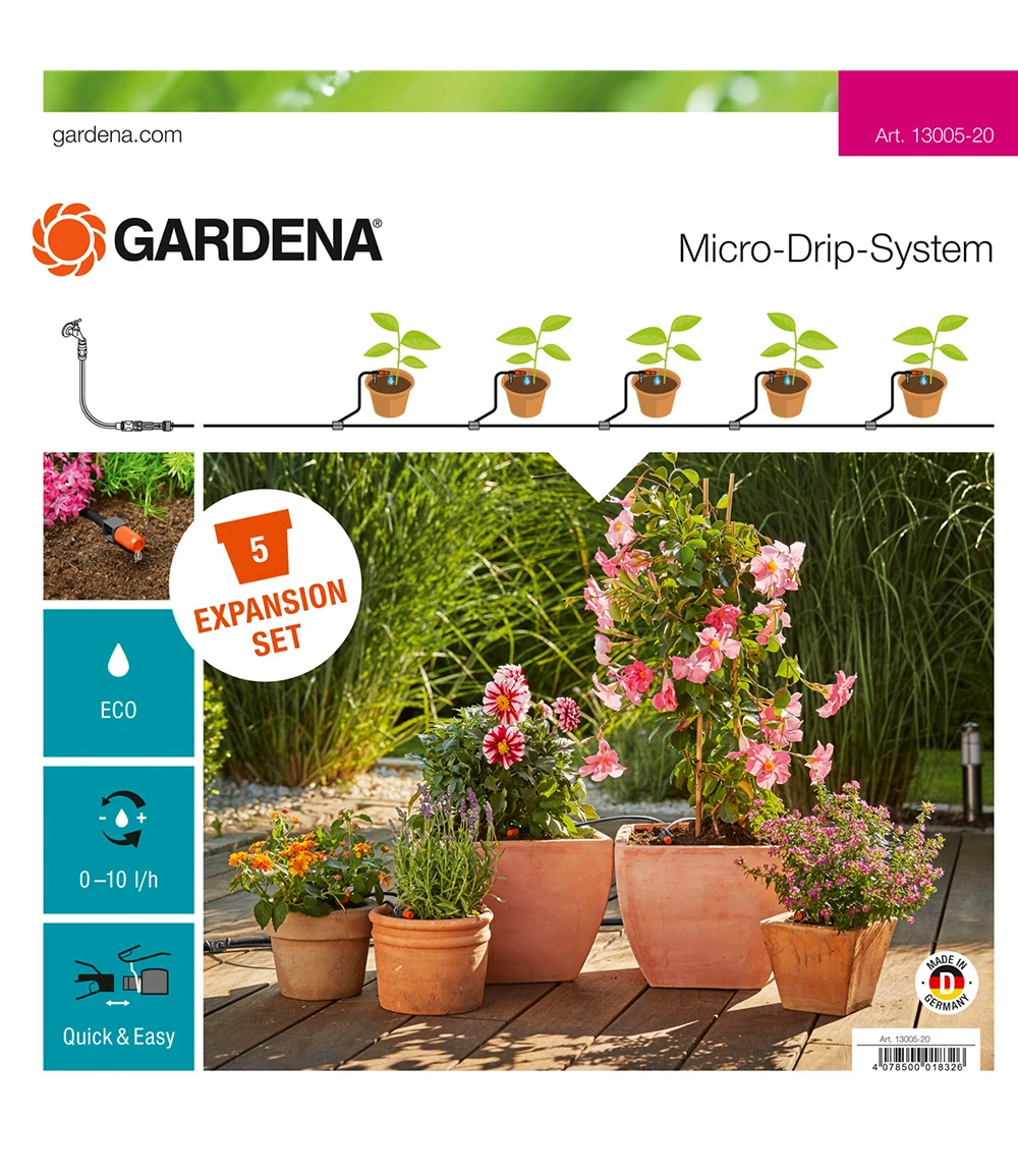 GARDENA® Micro-Drip-System Erweiterungsset Pflanztöpfe 3 GARDENA® Micro-Drip-System Erweiterungsset Pflanztöpfe