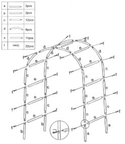 Rosenbogen Flora -Gartenpflanzen Geschäft 9039481045022